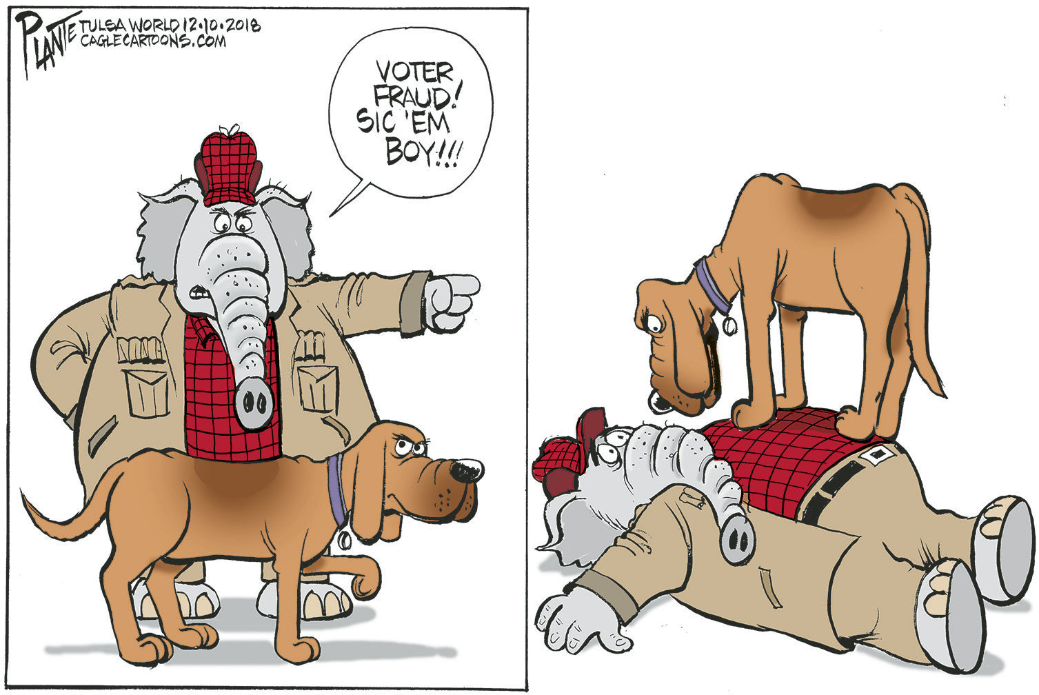 Bruce Plante Cartoon: Hunt for Voter Fraud
